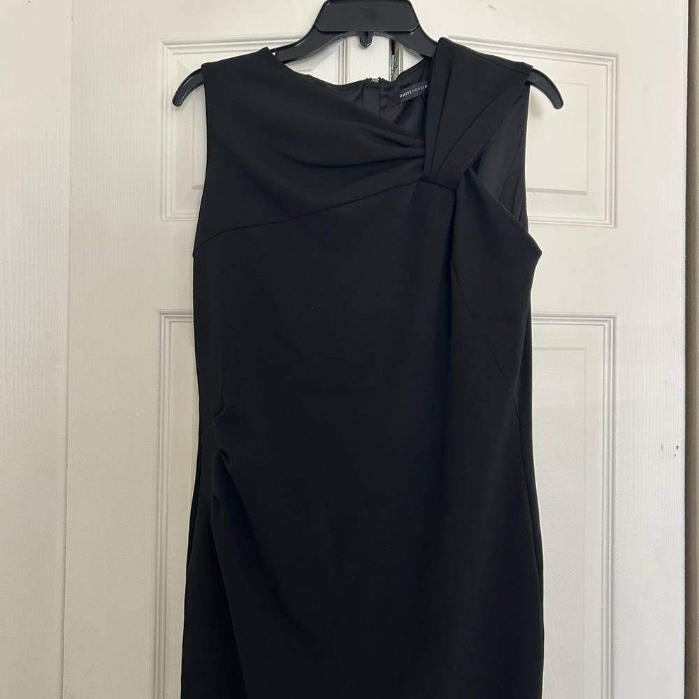 White House Black Market Asymmetrical Black Dress
